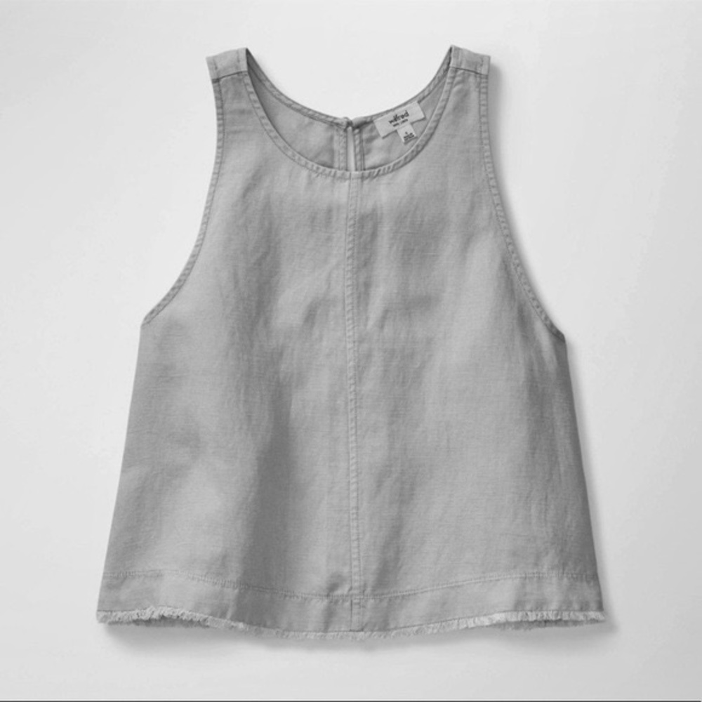 Aritzia Wilfred linen frayed hem sleeveless top - Picture 1 of 6